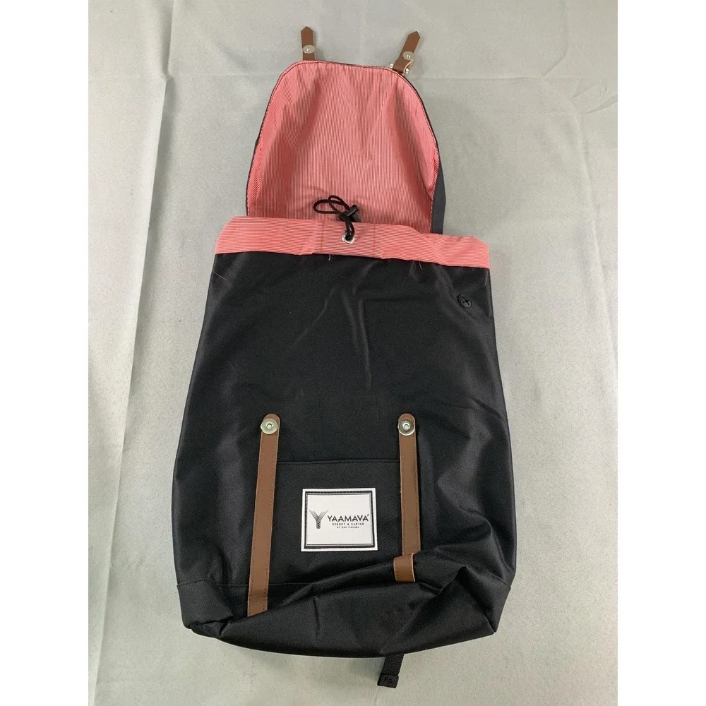 Yaamava' Black Laptop Backpack Bag Men Travel Daypack Soft Case School Work